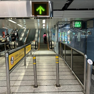 Refurbished Escalators at Hong Kong Station