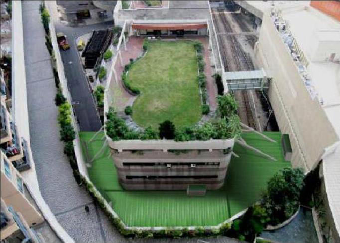 Photomontage of the new semi-noise enclosure barrier