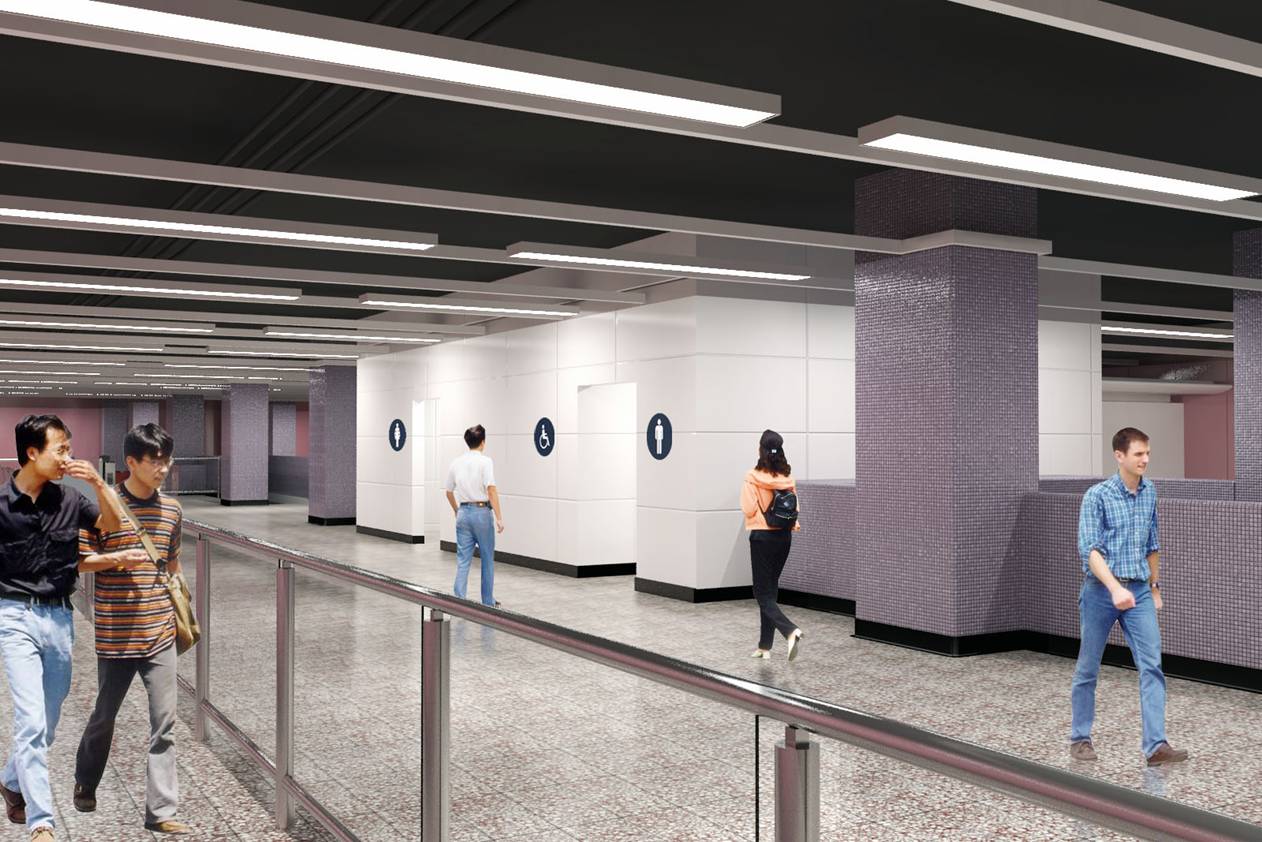 Photomontage of Additional Public Toilet of Prince Edward station