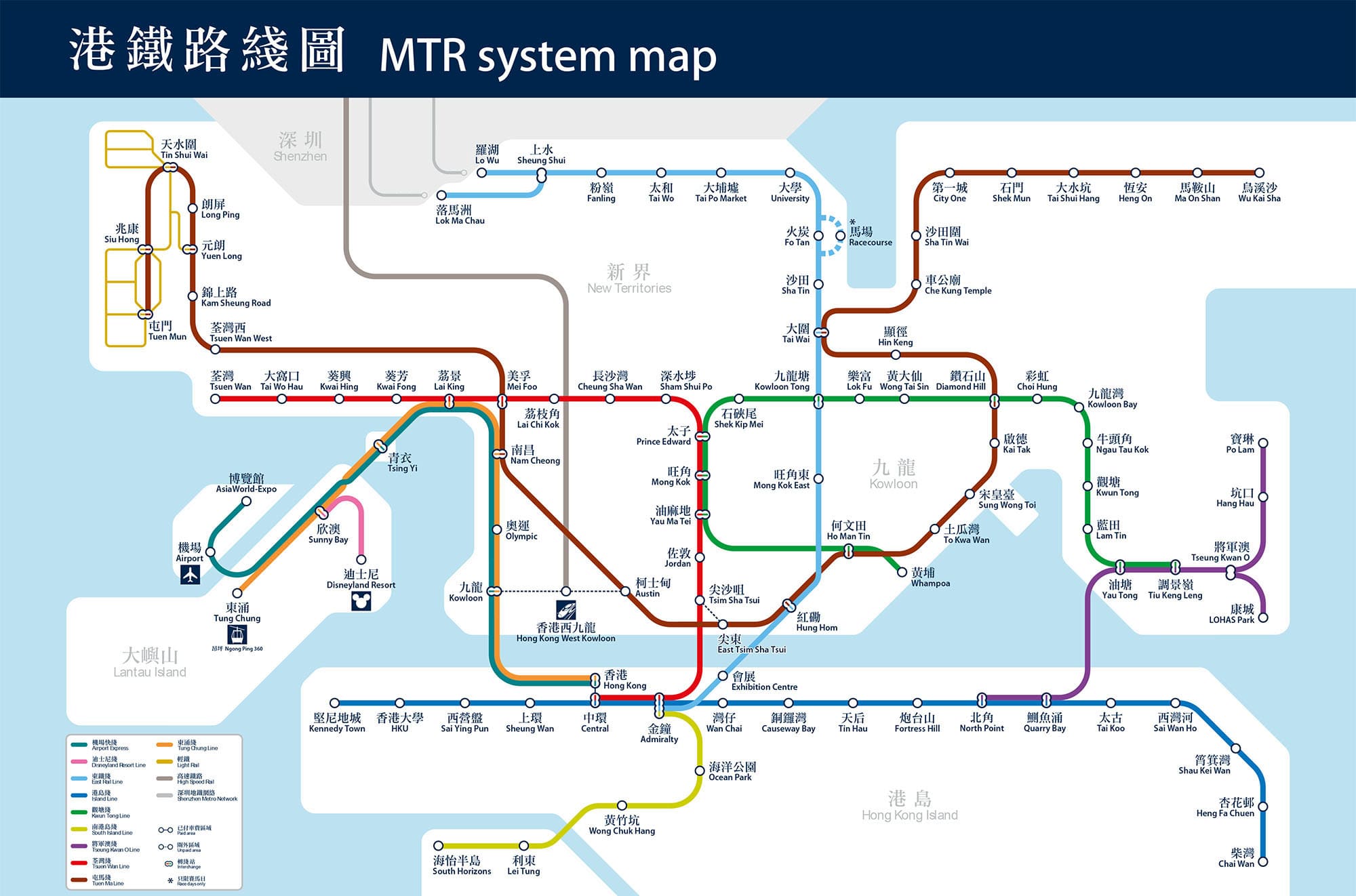 港鐵路綫圖