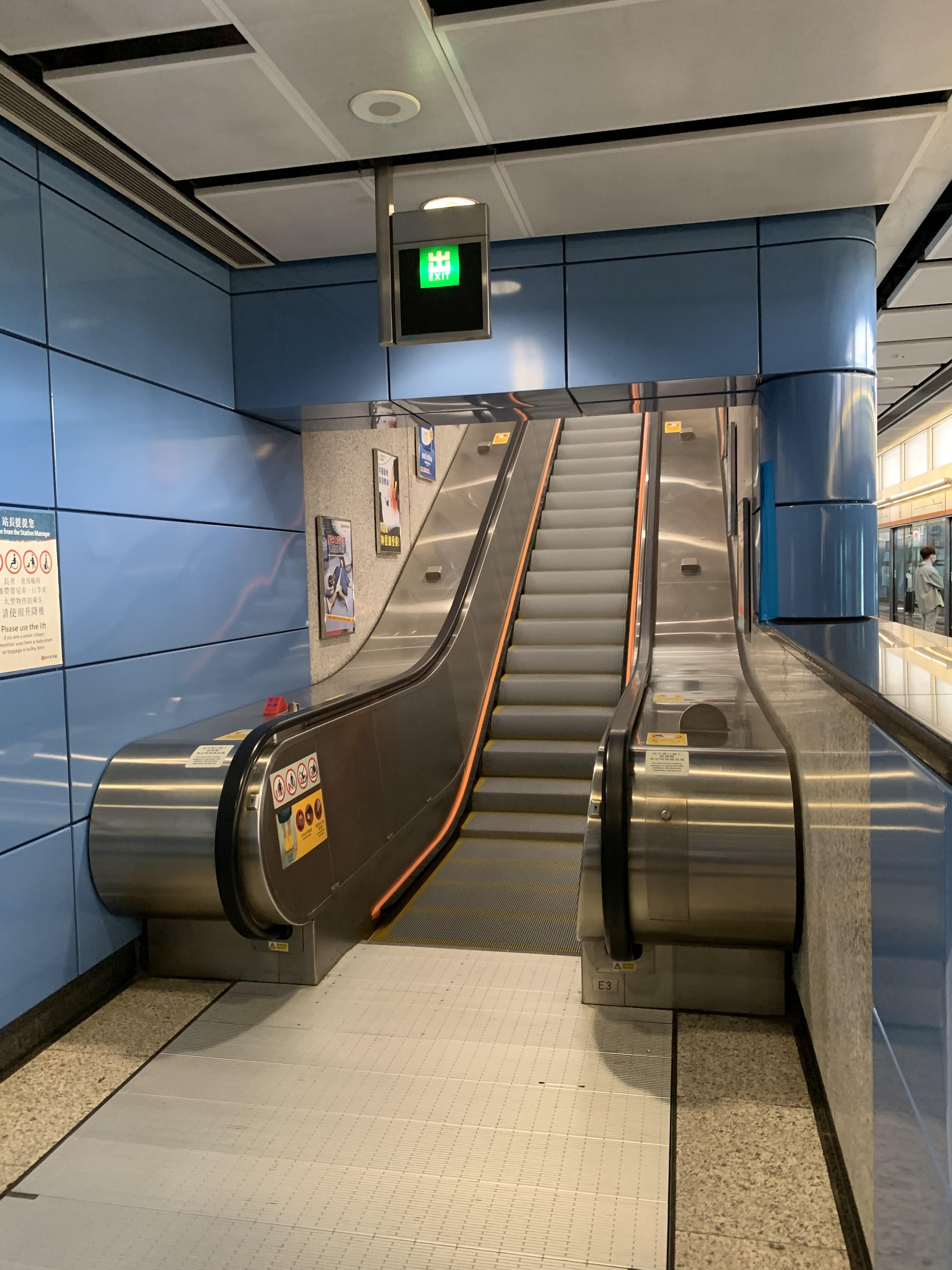 Refurbished escalator in Olympic Station 