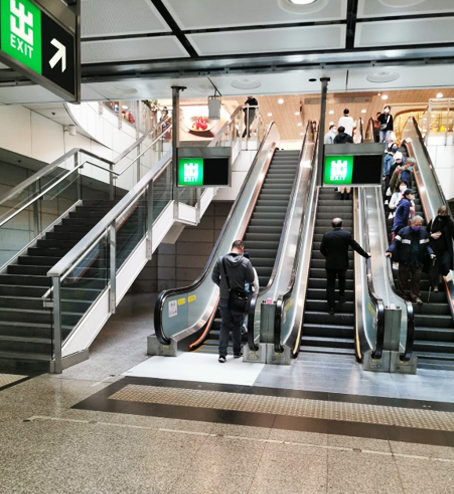 Refurbished Escalators at Hong Kong Station