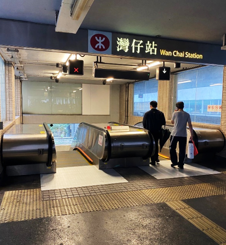 Refurbished Escalators at Wan Chai Station
