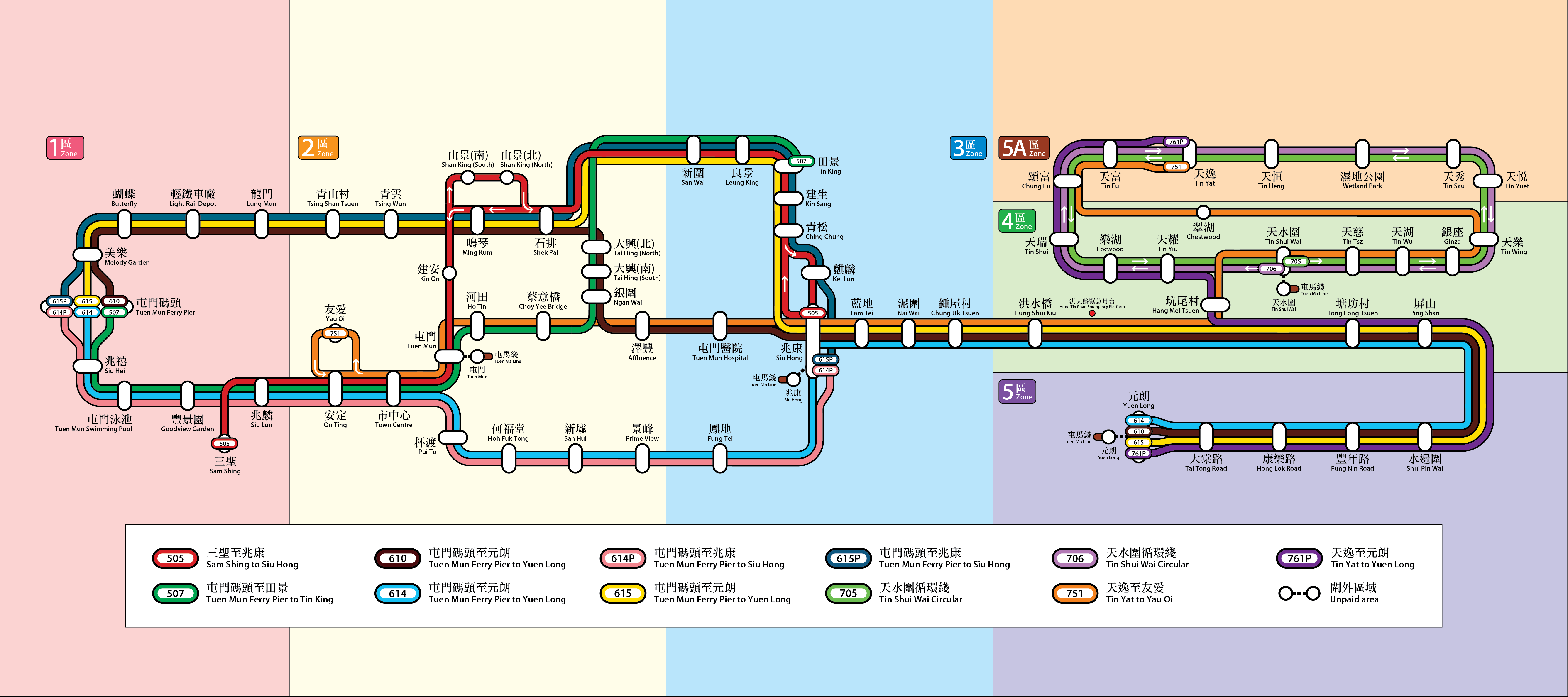 Light Rail Route Map