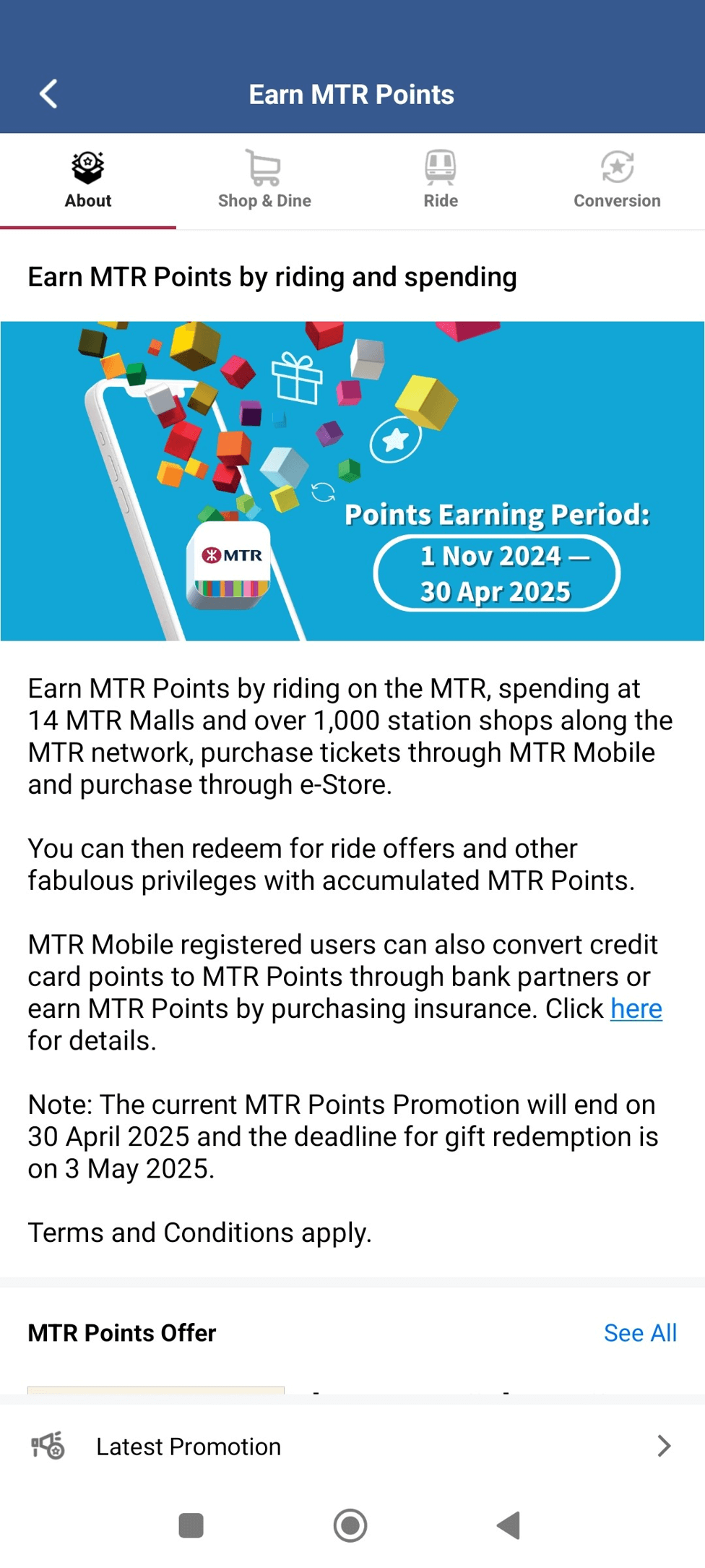 With MTR Mobile, earning MTR Points has never been so easy!