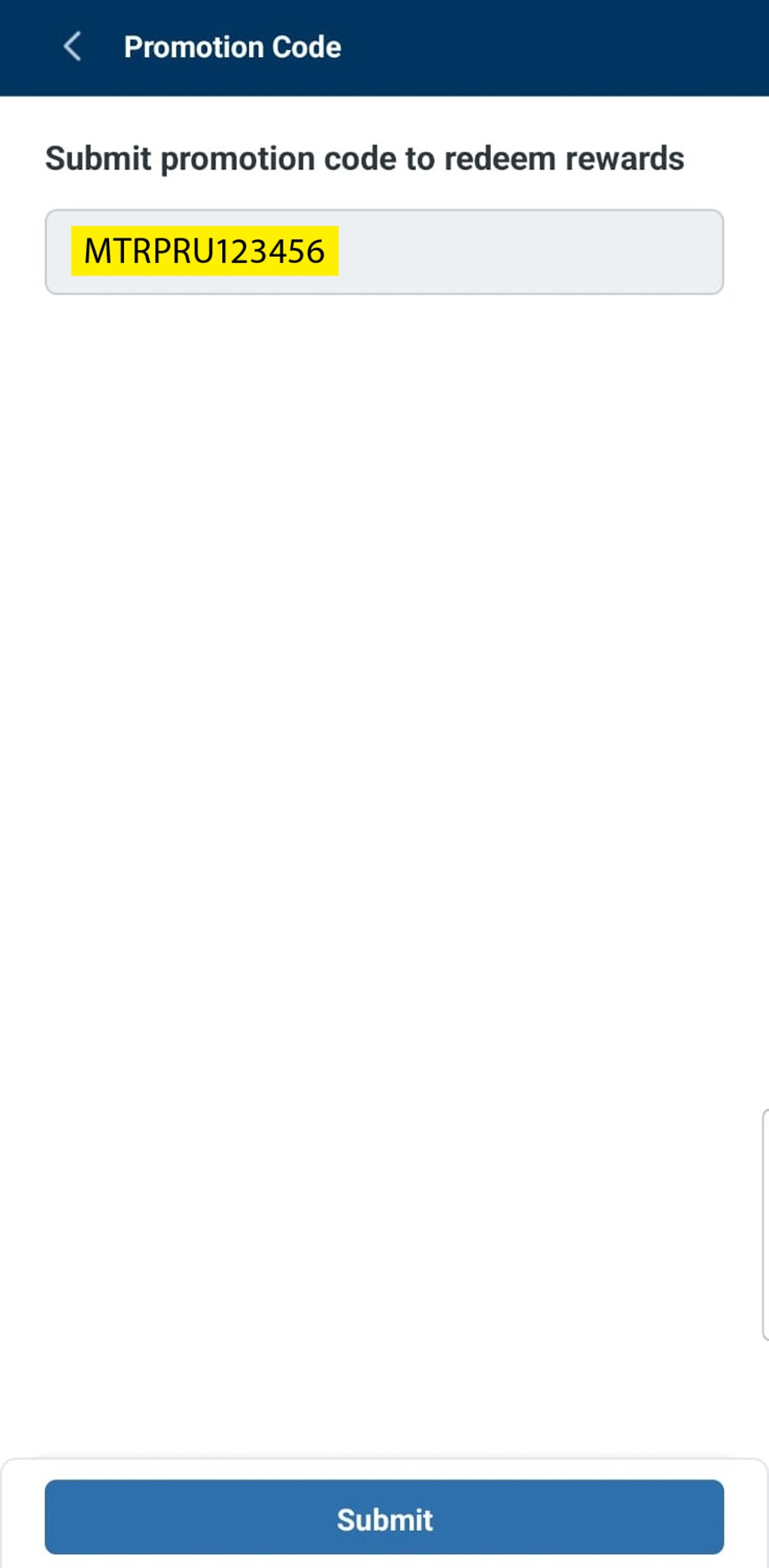 The promotion code is automatically filled in. By clicking 