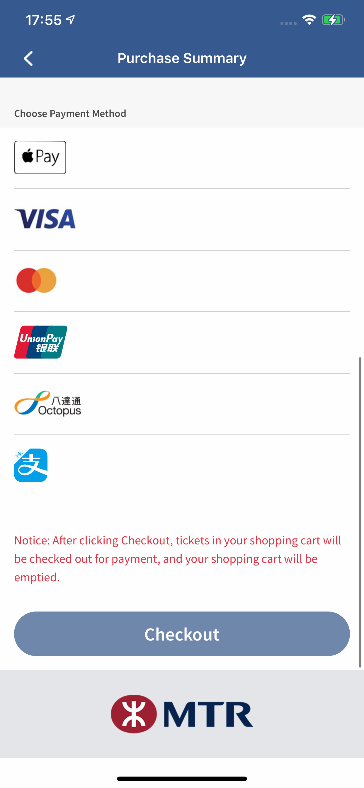 Select a payment method