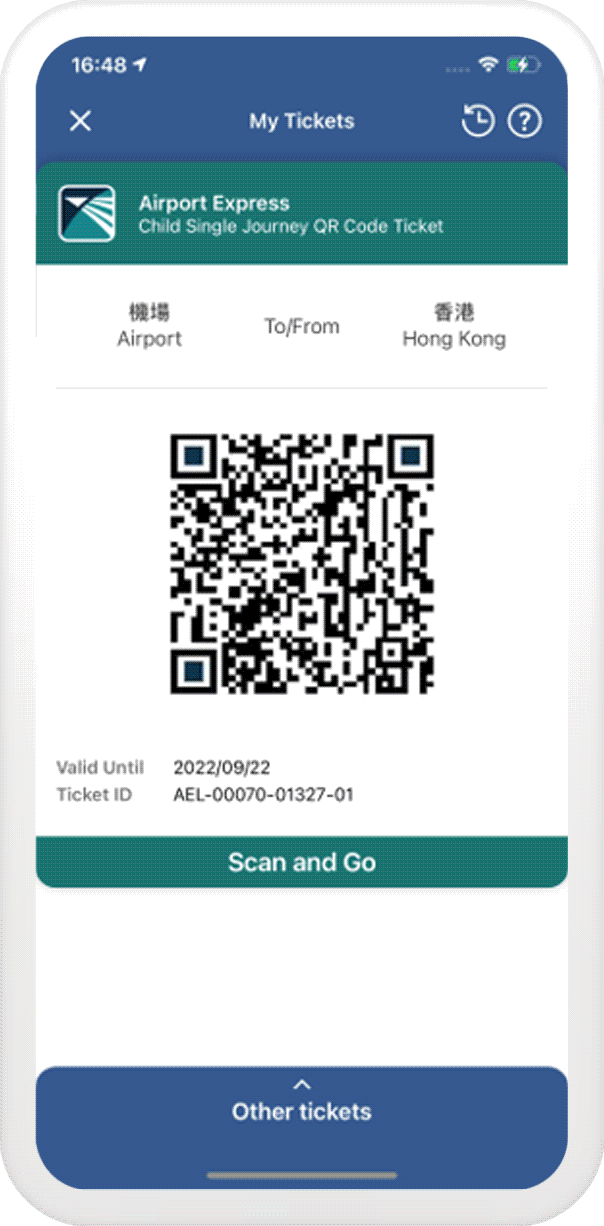 Select the applicable QR Code
                                                Ticket from the list view. Scan the
                                                QR code at the QR code reader of
                                                designated gates to enter or exit.
                                                The designated gates are wrapped
                                                with prominent green stickers for
                                                easy identification